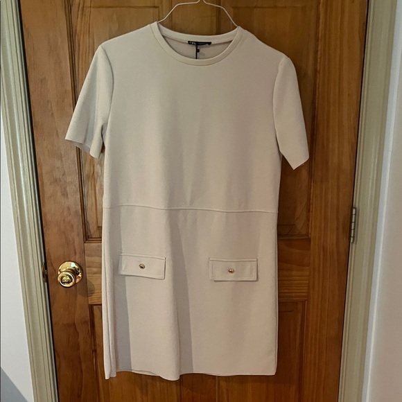 Zara Dresses & Skirts - Zara Elegant Cream Mini Dress
